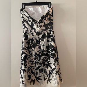 Black and white mini dress